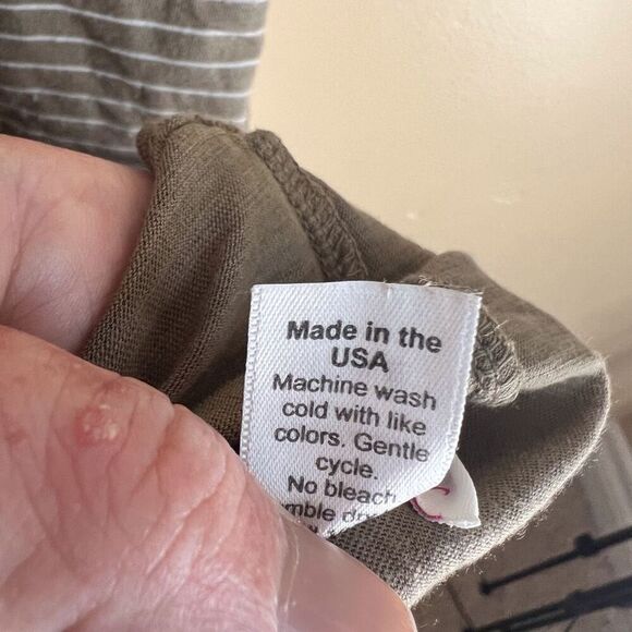 Michael Stars Womens Midi Side Slit Striped Tank Dress Size Small - Picture 7 of 7